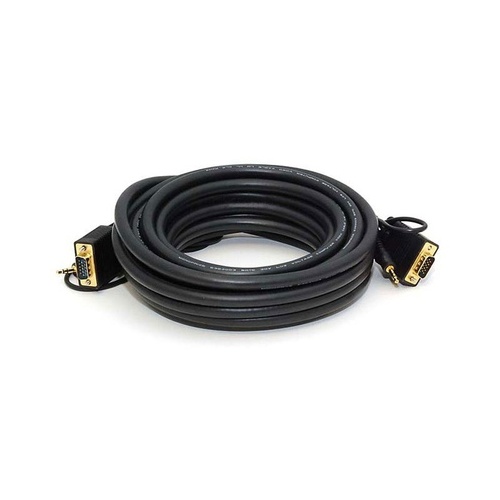 Monoprice Vga Hd15 M/m Cable W/audio 25ft (559)