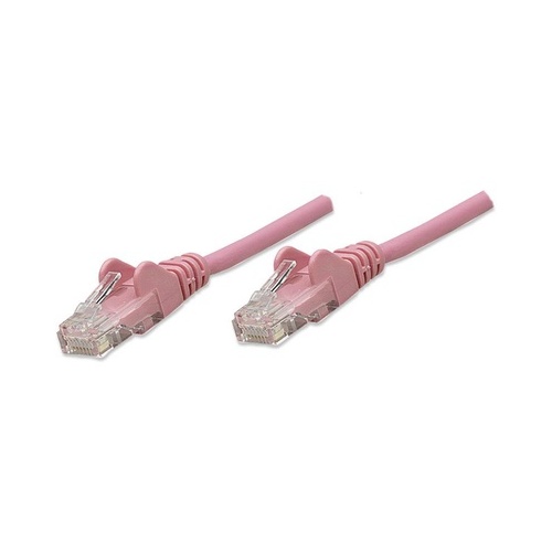 Intellinet 10 Ft Pink Cat5e Snagless Patch Cable (453097)