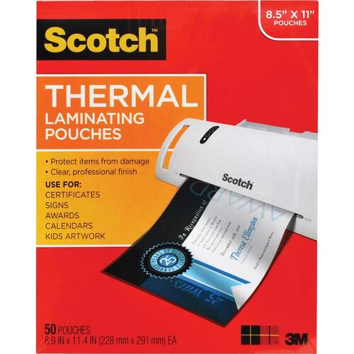 3M Thermal Pouches, Letter Size (TP385450)