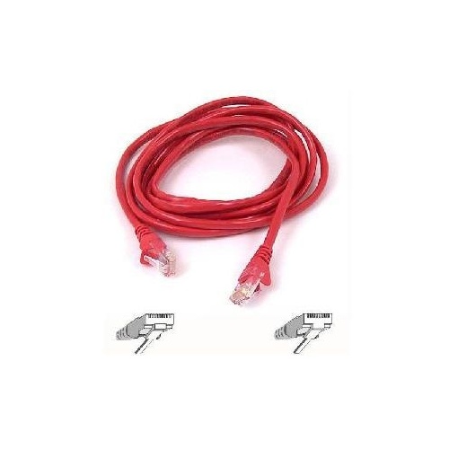 Belkin Cable,cat5e,utp,rj45m/m,3 ,gry/red,patch (A3L79103RDS)