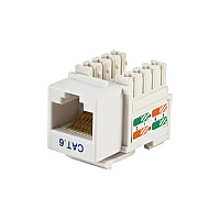 Monoprice Cat6 Punch Down Keystone Jack - White (5384)
