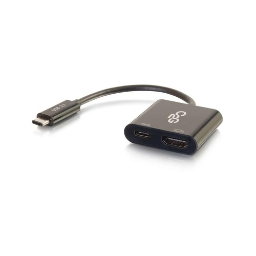 C2G Usb-c To Hdmi+usb-c Charging Black (29531)