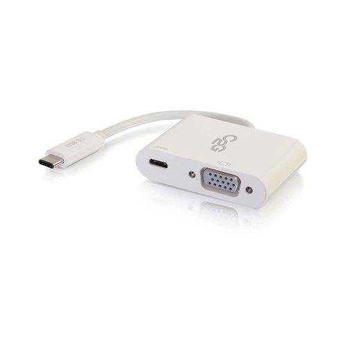 C2G Usb-c To Vga+usb-c Charging White (29534)