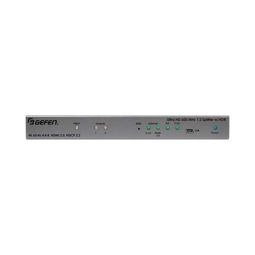 Gefen 4k Ultra Hd 600 Mhz 1:2 Splitter W/ Hdr (EXTUHD60012)