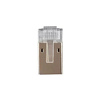 Monoprice 8p8c Shielded Rj45 Plug With Inserts For Cat6a Ethernet Cable 25pcs/pack (34417)