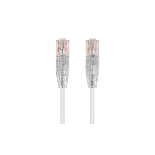 Monoprice Slimrun Cat6 Ethernet Patch Cable_ Snagless Rj45_ Stranded_ 550mhz_ Utp_ Pure Bare Copper Wire_ 28awg_ 50ft_ White (34642)