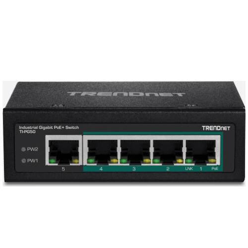 Trendnet 5-port Industrial Gigabit Poe + Din-rail Switch (TIPG50)