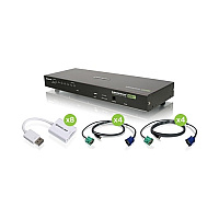 Iogear 8-port Kvm Supports Vga & Dp (GCS1808DPKITU)