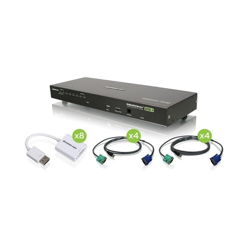 Iogear 8-port Kvm Supports Vga & Dp (GCS1808DPKITU)