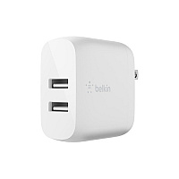 Belkin Dual BOOST CHARGE Dual USB-A Wall Charger, White (WCB002DQWH)