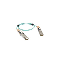 Black Box Qsfp 100-gbps Active Optical Cable (aoc) - Cisco Qsfp-100g-aoc3m Compatible, Aqua, 3-m (9.8-ft.) (QSFP100GAOC3MBB)