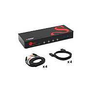 SIIG 4p Displayport 1.2 Usb 3.0 Kvm Switch (CEDP0G11S1)