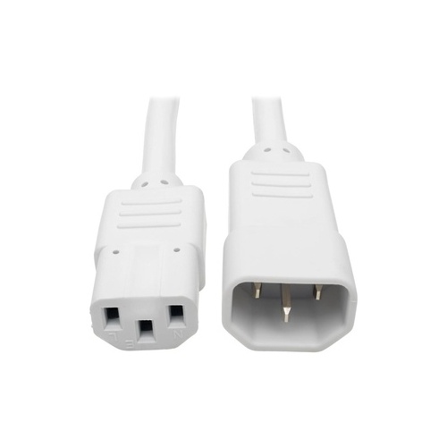 Tripp Lite 3ft Hd Power Cord 15a C14 C13 White (P005003AWH)