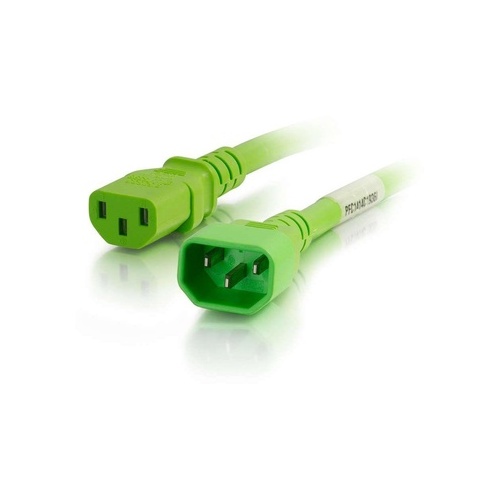 C2G 8ft C14 To C13 18/3 Sjt Green (17513)