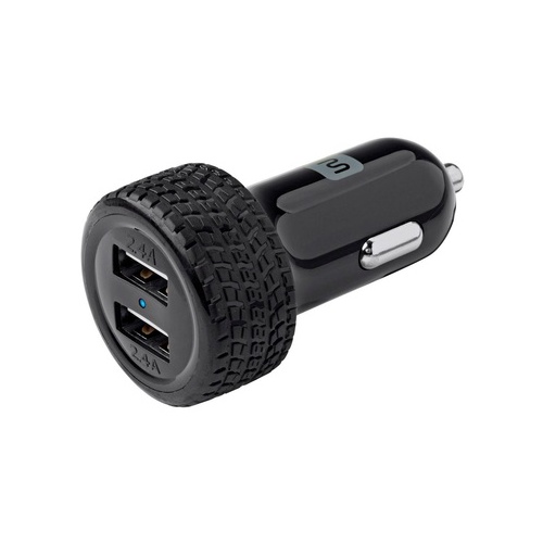 Monoprice 2-port Usb Car Charger, 4.8a Black (13412)