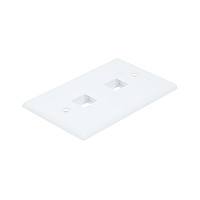 Monoprice Wall Plate For Keystone, 2 Hole - White (6727)