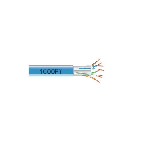 Black Box Cat6a 650-mhz Solid Ethernet Bulk Cable - Unshielded (utp), Cmp Plenum, Blue, 1000-ft. (304.8-m) Spool, Gsa, Taa (C6ABC51BL1000)