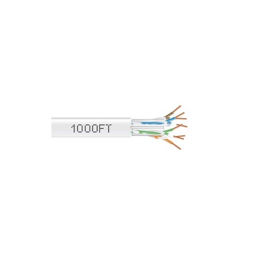 Black Box Cat6a 650-mhz Solid Ethernet Bulk Cable - Unshielded (utp), Cmp Plenum, White, 1000-ft. (304.8-m) Spool, Gsa, Taa (C6ABC51WH1000)