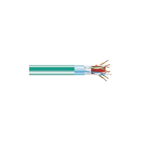 Black Box Cat6a 650-mhz Solid Ethernet Bulk Cable - Shielded (f/utp), Cmp Plenum, Green, 1000-ft. (304.8-m) Spool, Gsa, Taa (C6ABC51SGN1000)