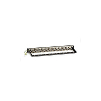 Black Box Cat6a Staggered Feed-through Patch Panel - 1u, Shielded, 24-port, Gsa, Taa (C6AFP70S24)