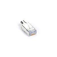 Black Box Cat6 Ez Rj45 Modular Plug Connector For Round Solid/stranded Wire - Shielded, Taa, 50-pack, Gsa, Taa (C6EZSP50PAK)