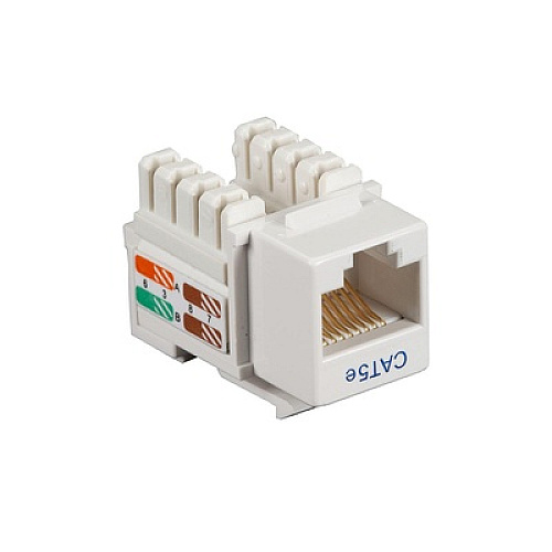 Black Box Cat5e Keystone Jack - Unshielded, Rj45, White (CAT5EJWH)