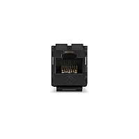 Black Box Cat6 Keystone Jack - Unshielded, 110 Punchdown Type, Taa, Black, Gsa, Taa (FMT631R3)