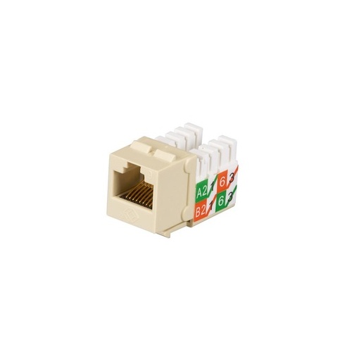 Black Box Cat6 Keystone Jack - Unshielded, 110 Punchdown Type, Taa, Ivory, 25-pack, Gsa, Taa (FMT632R325PAK)