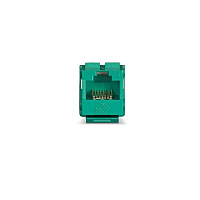 Black Box Cat6 Keystone Jack - Unshielded, 110 Punchdown Type, Taa, Green, Gsa, Taa (FMT634R3)