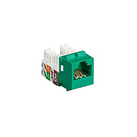 Black Box Cat6 Keystone Jack - Unshielded, 110 Punchdown Type, Taa, Green, 25-pack, Gsa, Taa (FMT634R325PAK)