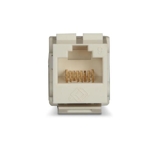 Black Box Cat6 Keystone Jack - Unshielded, 110 Punchdown Type, Taa, Office White, Gsa, Taa (FMT635R3)