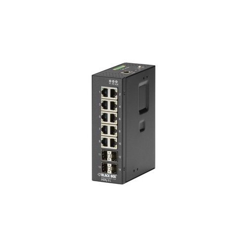 Black Box Gigabit Ethernet Extreme Temperature Managed Switch(10)10/100/1000-mbps Copper Rj45,(4)100/1000-mbps Sfp,gsa,taa (LIG1014A)