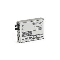 Black Box Fast Ethernet (100-mbps) Media Converter - 10/100-mbps Copper To 100-mbps Multimode Fiber, 1300nm, 2km, St, Gsa, Taa (LMC100AR3)