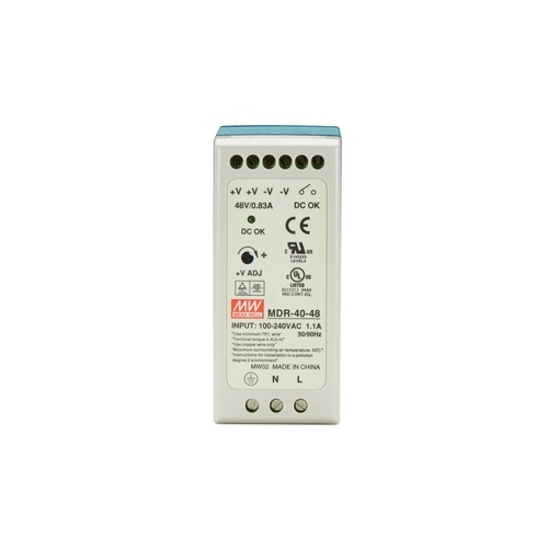 Black Box Din Rail Industrial Power Supply - 40w, 48vdc (MDR4048)