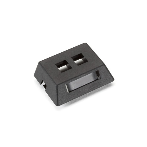 Black Box Modular Furniture Wallplate - 2-port, Black, Gsa, Taa (WPT459MF)