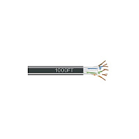 Black Box Cat6 550-mhz Solid Ethernet Bulk Cable - Unshielded (utp), Cmr Pvc, Black, 1000-ft. (304.8-m) Pull-box, Gsa, Taa (EYN880APB1000)