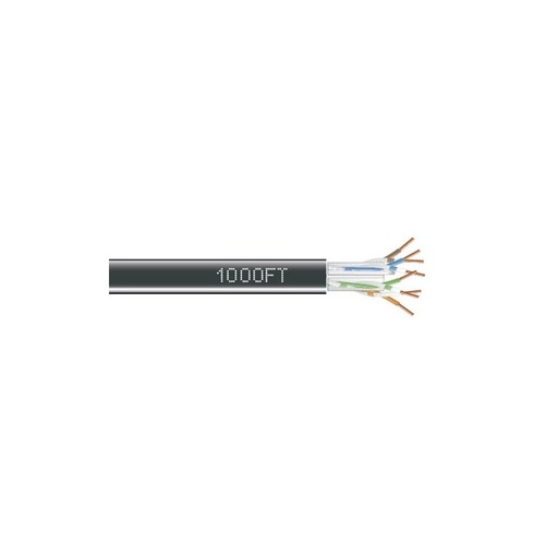 Black Box Cat6 550-mhz Solid Ethernet Bulk Cable - Unshielded (utp), Cmr Pvc, Black, 1000-ft. (304.8-m) Pull-box, Gsa, Taa (EYN880APB1000)