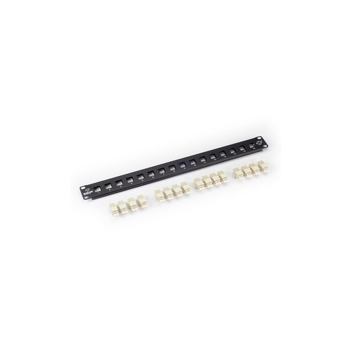 Black Box Rackmount Fiber Panel With Connectors (unassembled) - 1u, (16) Lc Duplex, Gsa, Taa (JPM390A)