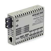 Black Box Fast Ethernet (100-mbps) Media Converter - 10/100-mbps Copper To 100-mbps Multimode Fiber, 1300nm, 2km, Sc, Gsa, Taa (LMC100ASCR3)