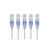 Monoprice Slim Cat6a Cable - 5-pack - 5ft White (15136)
