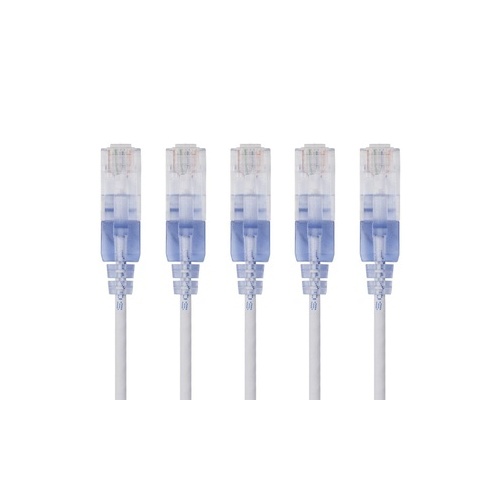 Monoprice Slim Cat6a Cable - 5-pack - 5ft White (15136)