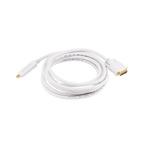 Monoprice Mini Displayport To Dvi Cable-white 10ft (6000)