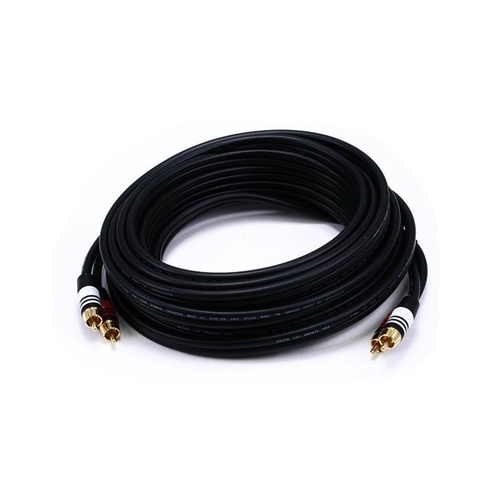 Monoprice Rca Plug/2 Rca Plug M/m 25ft Cable-black (2866)