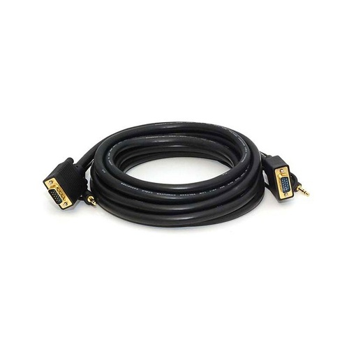 Monoprice Super Vga Hd15 M/m W/ Stereo Audio 15ft (3339)