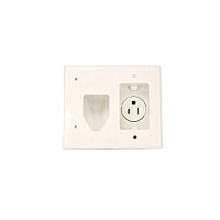 Monoprice Low Voltage Cable Wall Plate - White (4006)