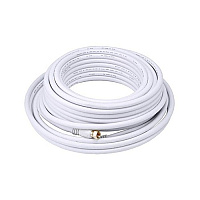 Monoprice Cl2 Coaxial Cable With F Type 50ft White (4061)