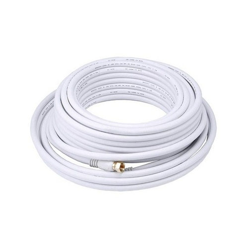 Monoprice Cl2 Coaxial Cable With F Type 50ft White (4061)