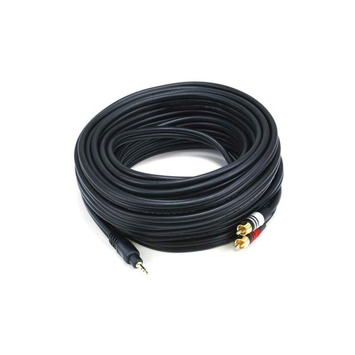 Monoprice Stereo M To 2rca M Cable 35ft - Black (5602)