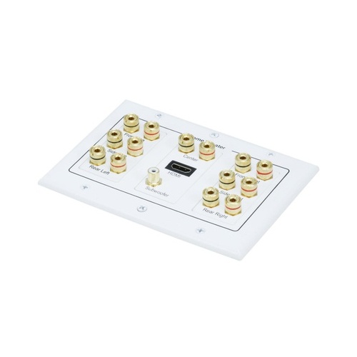 Monoprice Distrib Wall Plate 3-gang 7.1 Surround (6907)