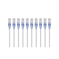 Monoprice Slim Cat6a Cable - 10pk_ 7ft White (15164)